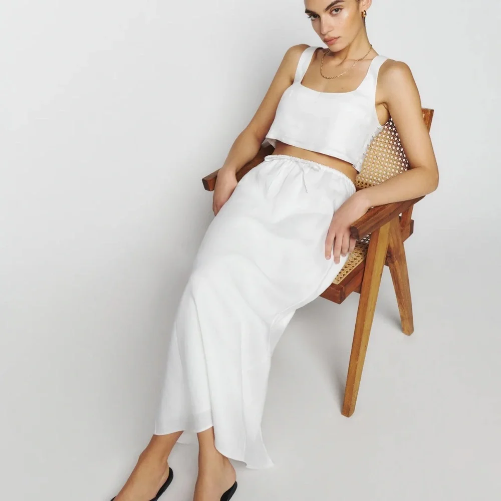 REFORMATION Amir linen two piece